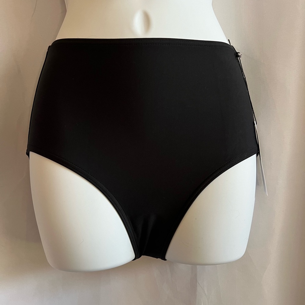 ZYIA Active NEW Black Classic Hi-Waisted Swimsuit Bottoms Size XS - Picture 1 of 6